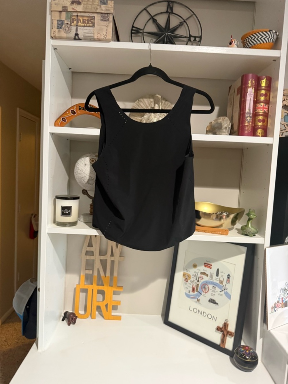 Athleta Black Scoop-Neck Performance Tank